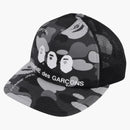 BAPE X CDG OSAKA CAMO MESH CAP (SS25) Black