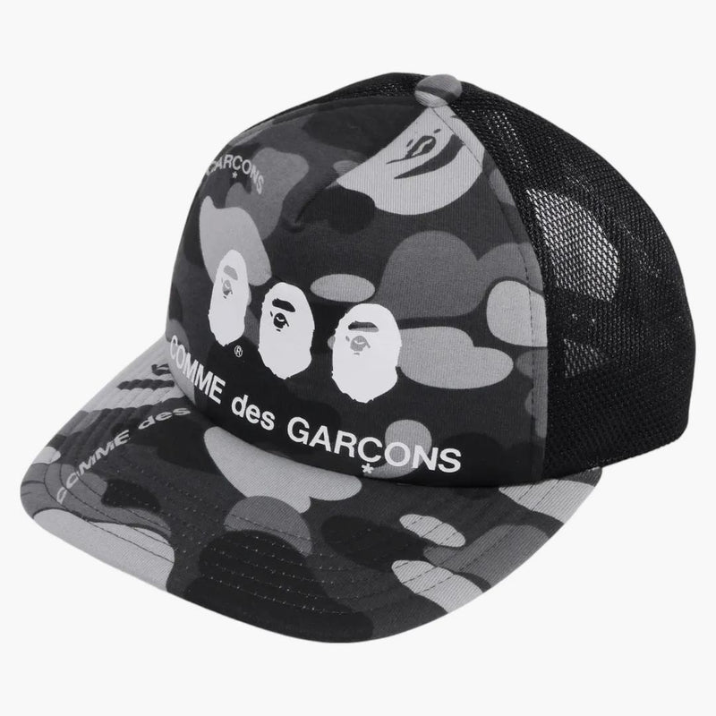 BAPE X CDG Osaka Camo Mesh Cap (SS25) Černá