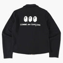 Bape X Cdg Osaka Sweat Biker Jacket Black