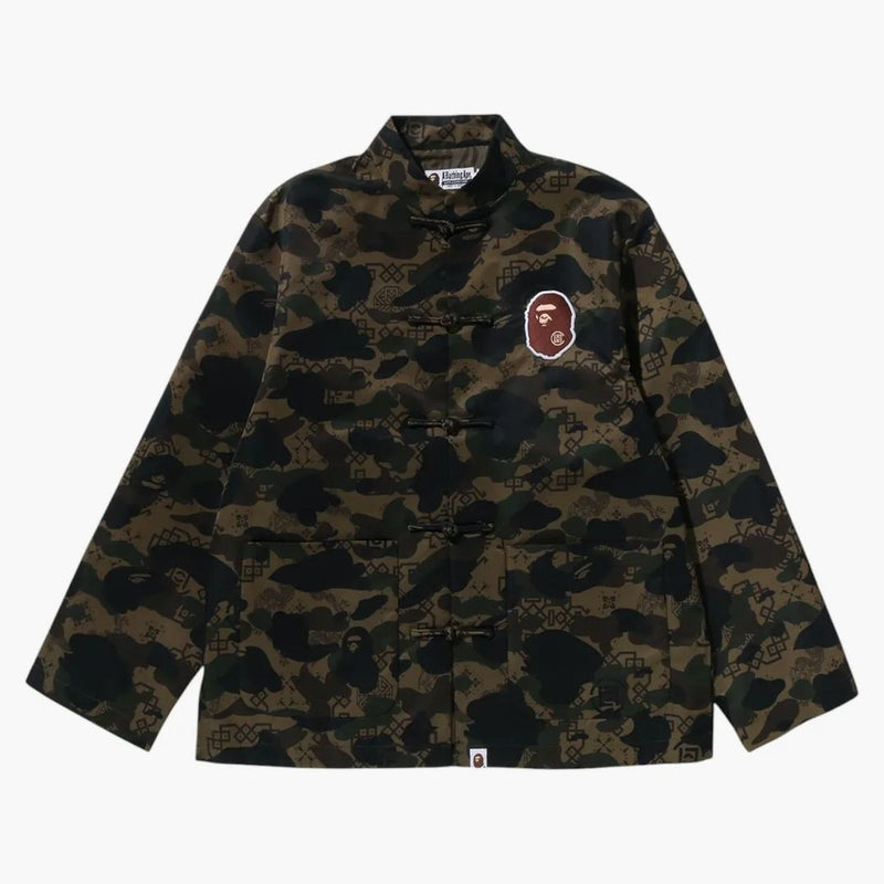 BAPE X CROT CAMO APE HEAD Čínská bunda olive
