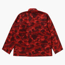 Bape X Clot Camo Ape Head Chinese Jacket Red