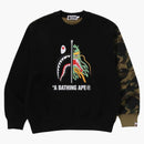 Bape X Clot Camo Shark Crewneck Olive