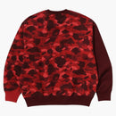 Bape X Clot Camo Shark Crewneck Red
