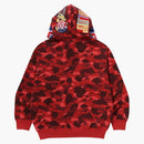 Bape X Clot Camo Shark Full Zip Hoodie Red