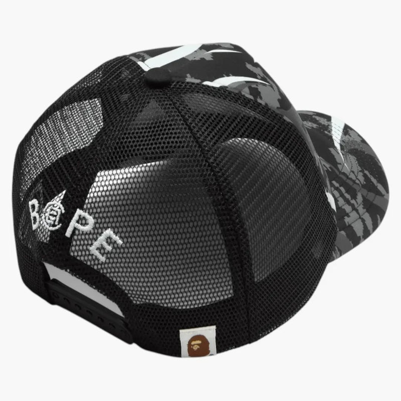 Bape X Clot Egra Camo Trucker Cap Grey