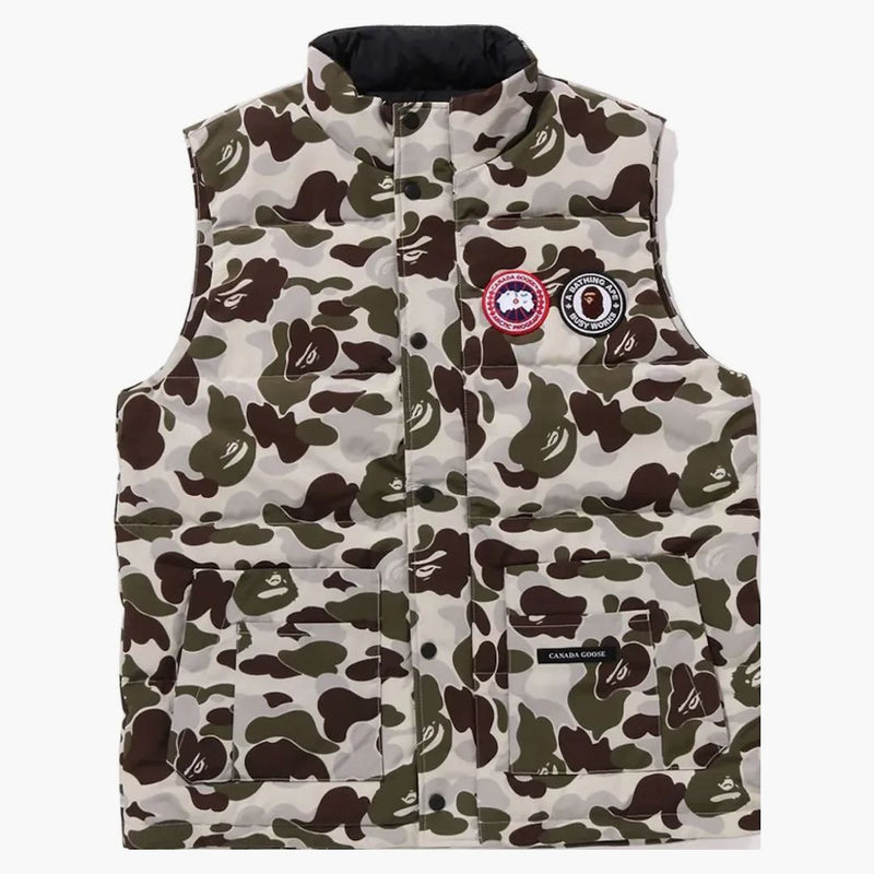 BAPE X Canada Goose Freestyle Vest Gray