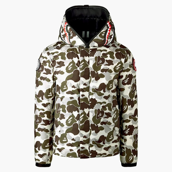 Bape X Canada Goose X Concepts Crofton Shark Hoodie Black/Snow Camo