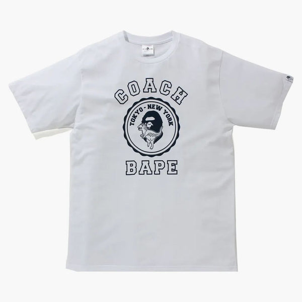 Bape X Coach College Tee White