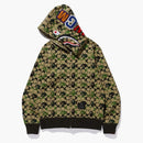 Bape X Coach Shark Full Zip Hoodie Beige