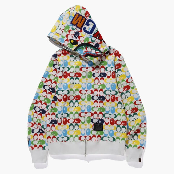 Bape X Coach Shark Full Zip Hoodie Multi