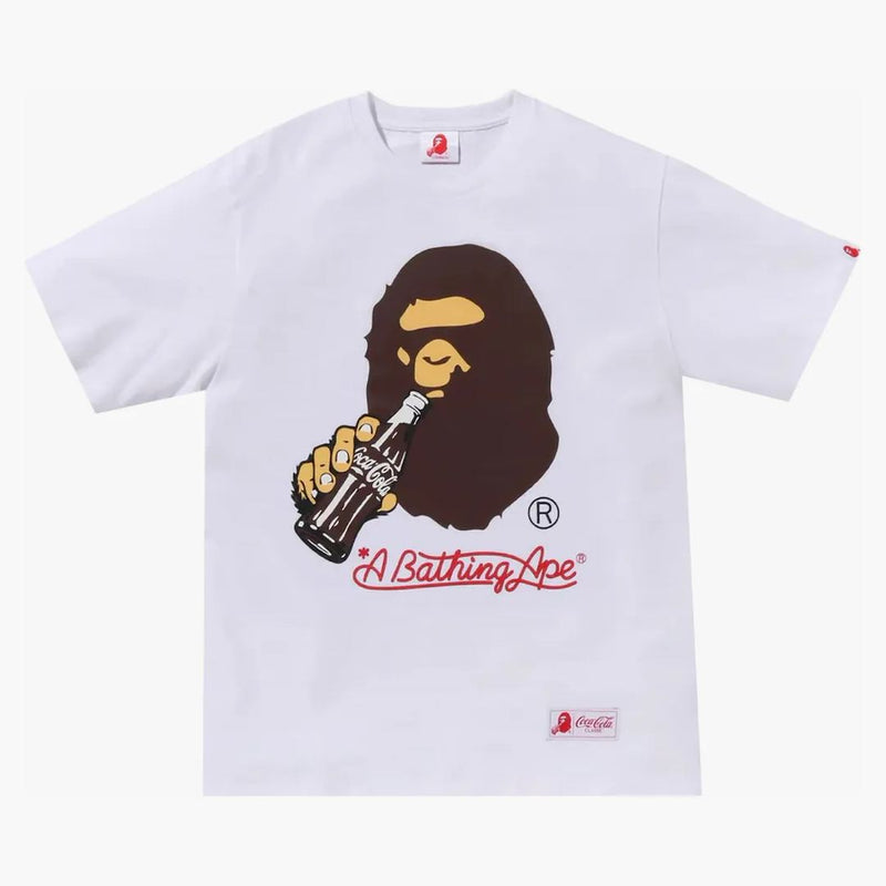 Bape X Coca-Cola Ape Head Tee White