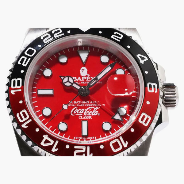 Bape X Coca-cola Classic Type 2 Bapex Watch Red