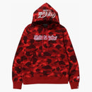 Bape X Coca-Cola Color Camo Ape Head Pullover Hoodie Red