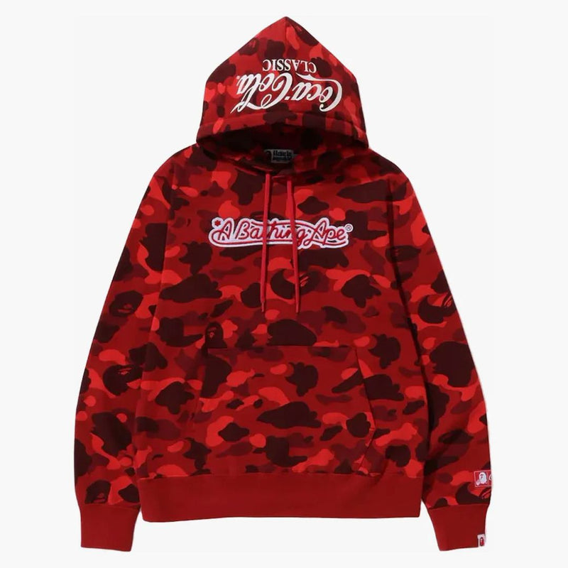 Bape x Coca-Cola Color Camo Ape Head Pullover Blue Red Red