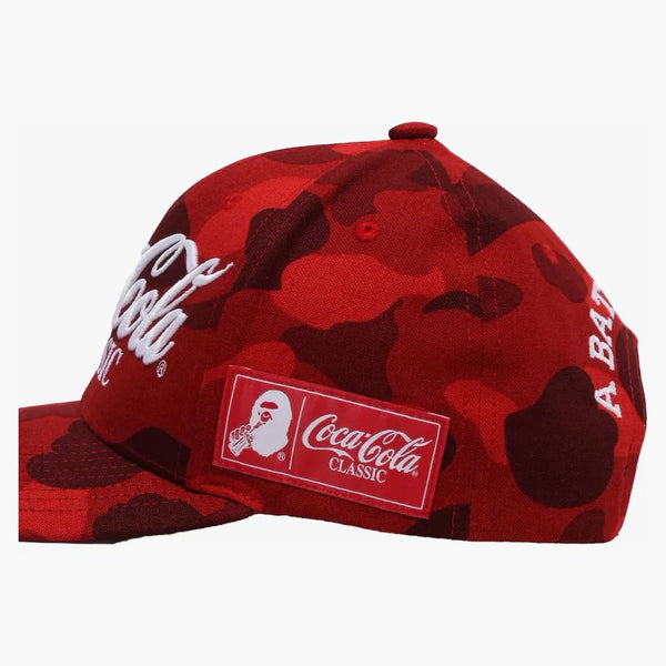 BAPE X Coca-Cola Color Camo Snap Back Capa roja