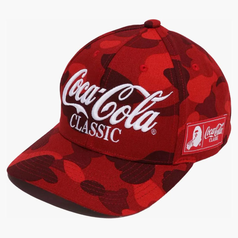 BAPE X Coca-Cola Color Camo Snap Back Capa roja