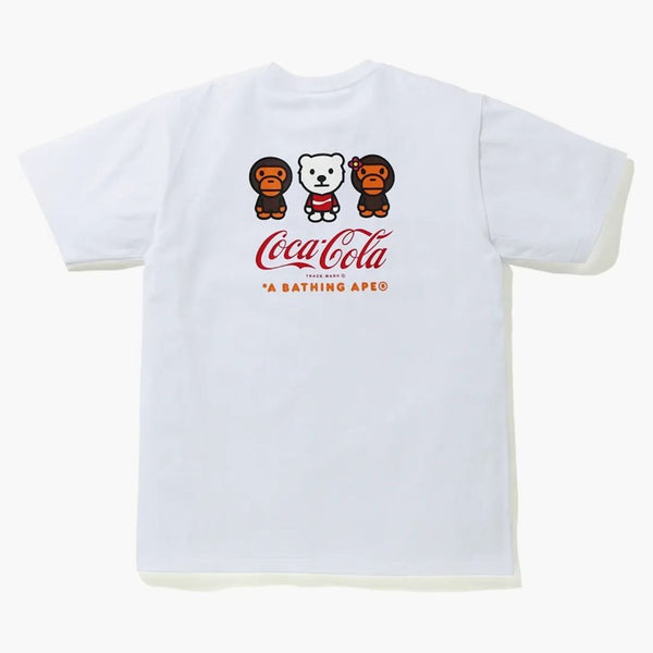 Bape x coca cola milo sport trewing tee white