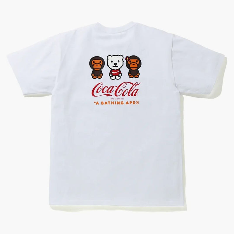 Bape x coca cola milo sport trewing tee white