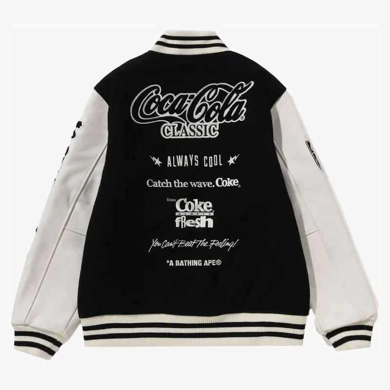 BAPE X COCA-COLA VARSITY GIACCA NERO