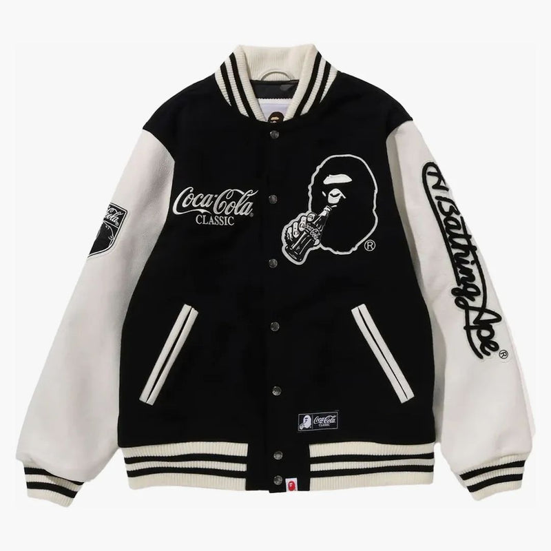 BAPE X COCA-COLA VARSITY GIACCA NERO