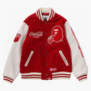 Bape X Coca-Cola Varsity Jacket Red