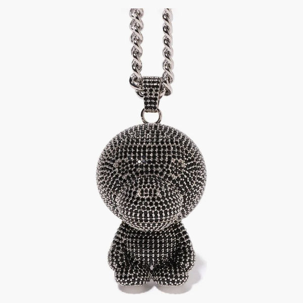 Bape X Comme Des Garcon Osaka Baby Milo Necklace Silver/black