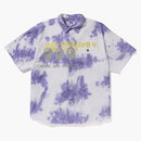 Bape X Comme des Garcon Osaka Tie Dye Loose Fit S/S Shirt Purple