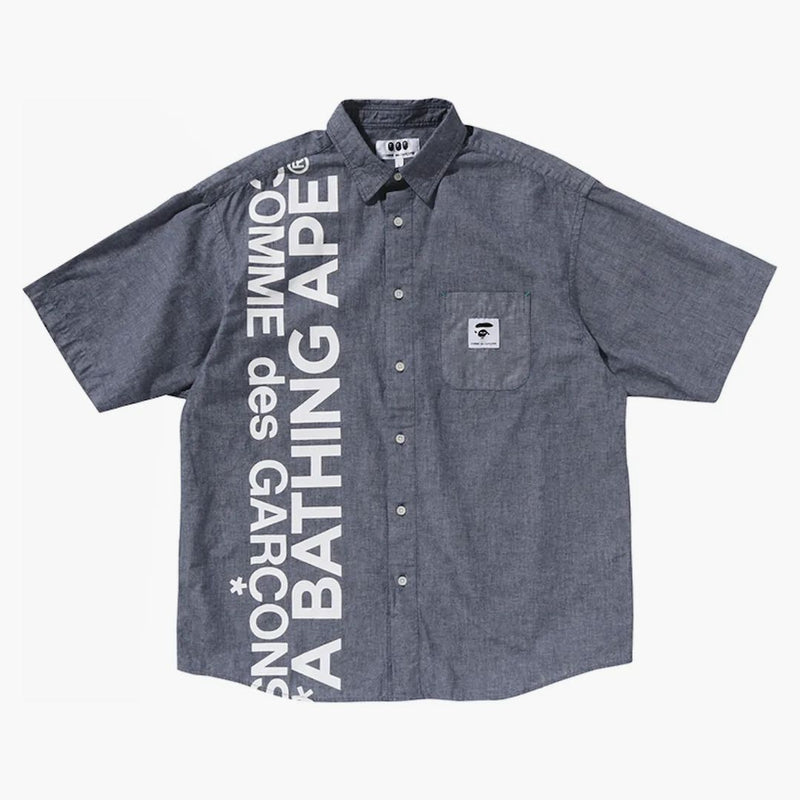 Bape X Comme Des Garcons Osaka S/s Shirt Light Indigo