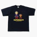 Bape X DC Baby Milo Superman Relaxed Fit Tea Navy