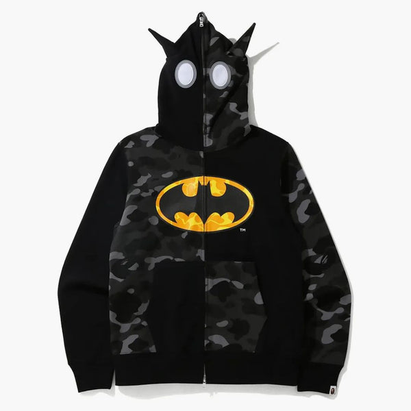 Bape X DC Batman Full Zip Hoodie Black