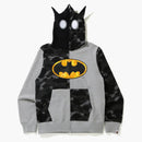 Bape X DC Batman Full Zip Hoodie Gray