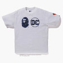 Bape X DC Superman Appehaead DC Logo Tee White/Navy