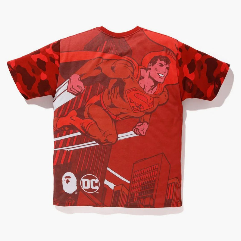 BAPE X DC Superman Color Camo Tea Red