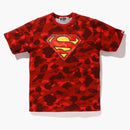 Bape X DC Superman Color Camo Tea Red
