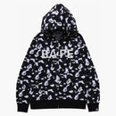 Bape X DSM Camo Crystal Stone Full Zip Hoodie Black
