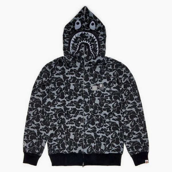 BAPE X Dover Street Market Special Camo Shark con sudadera con sudadera con sudadera con cremallera completa