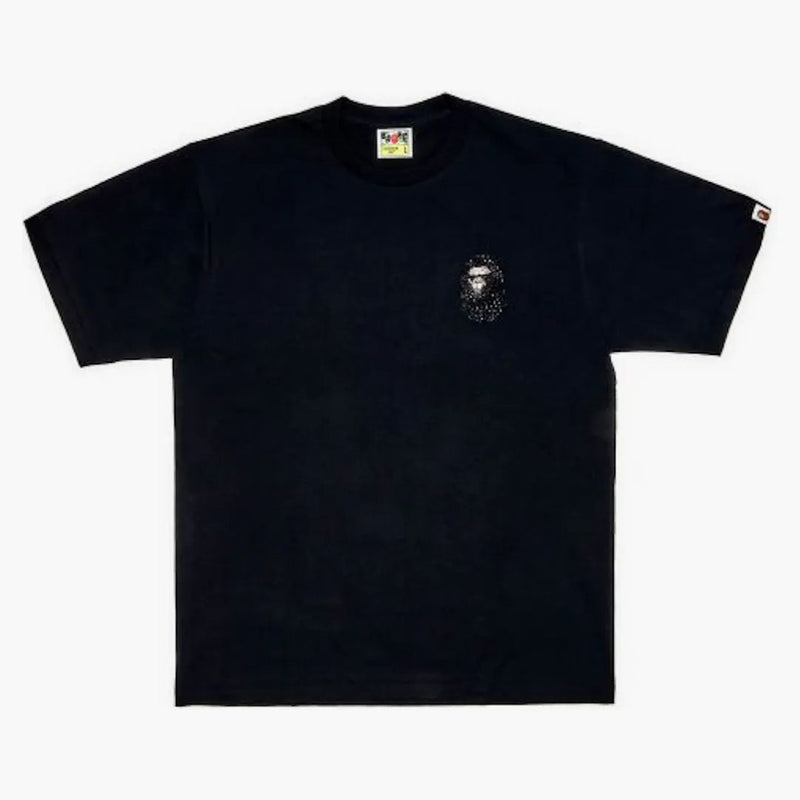 Bape x Dover Street Market Special Camo Swarovski Ape Head T-shirt czarny