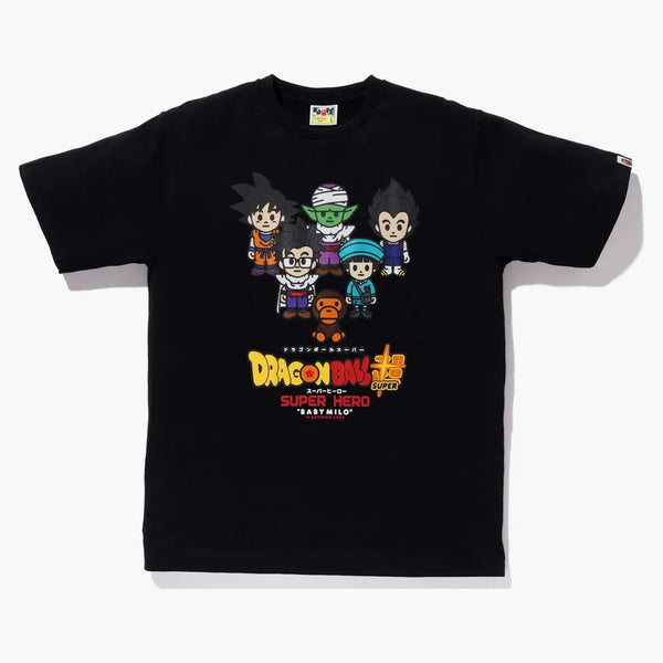 Bape X Dragon Ball Super Goku & Gohan and Pan and Piccolo Vs Vegeta Baby Milo Japan Exclusive Tea Black