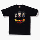 Bape X Dragon Ball Super Pan & Son Gohan & Son Goku Baby Milo Japan Exclusive Tee Black