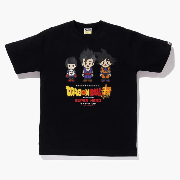 Bape X Dragon Ball Super Pan & Son Gohan and Son Goku Baby Milo Japan Exclusive Tea Black