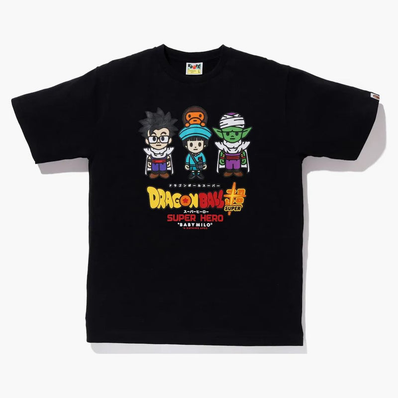 Bape X Dragon Ball Super Son Gohan & Pan & Piccolo Baby Milo Japan Exclusive Tea Black