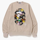Bape X Dragon Ball Z Ape Head Crewneck Sweatshirt Beige
