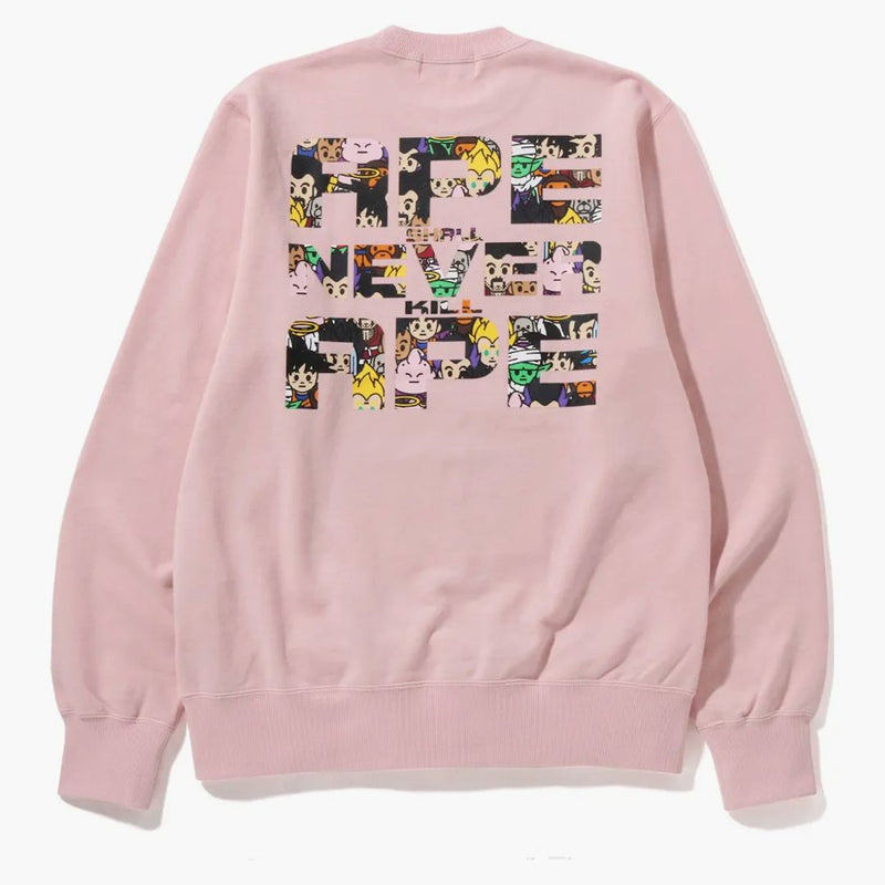 Bape x Dragon Ball Z Ape Head Crewneck Spazza rosa