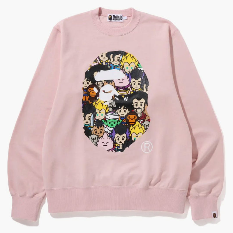 Bape x Dragon Ball Z Ape Head Crewneck Spazza rosa