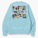 Bape X Dragon Ball Z Ape Head Crewneck Sweatshirt Sax