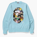 Bape X Dragon Ball Z Ape Head Crewneck Sweatshirt Sax