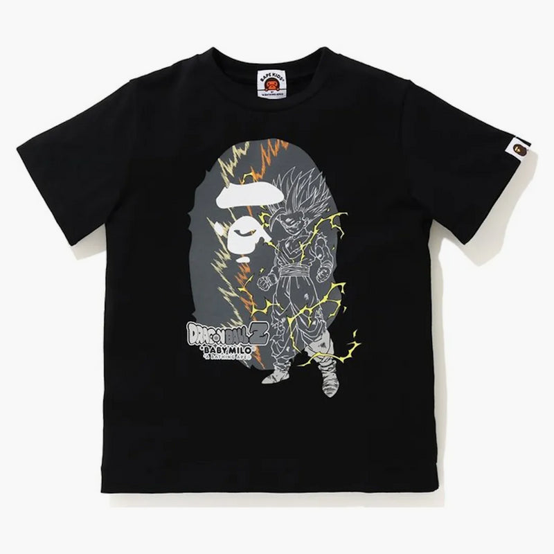 Bape X Dragon Ball Z Son Gohan Big Ape Head Kids Tea Black