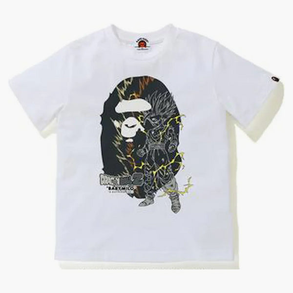 Bape X Dragon Ball Z Son Gohan Big Ape Head Kids Tee White