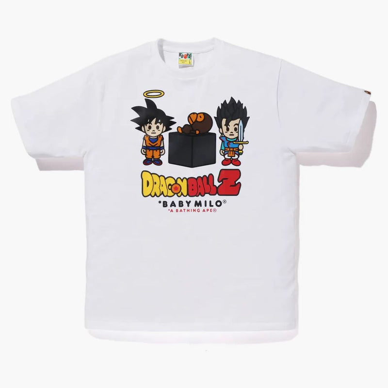 Bape x Dragon Ball z Syn Goku & Son Gohan Baby Milo Tee White