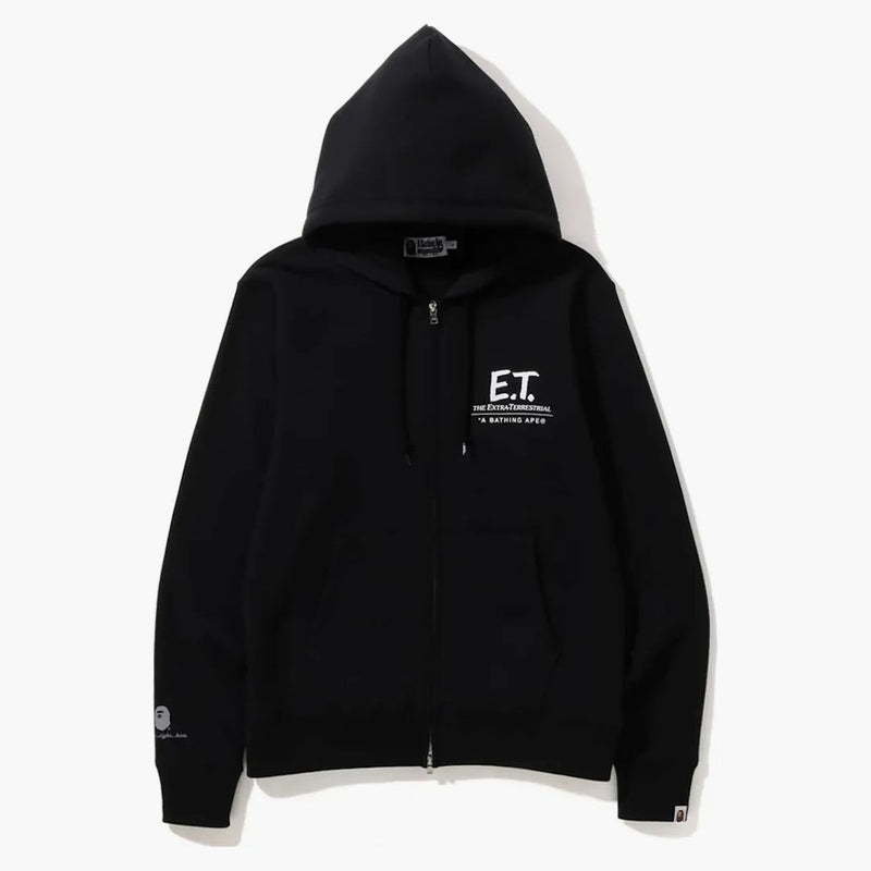 BAPE X E.T. Apa huvud zip hoodie svart